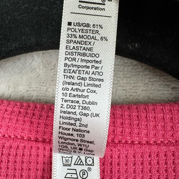 Athleta Wind Down Sleep Top Womens XS Pink Waffle Knit Long Sleeve Loungewear - Picture 10 of 14